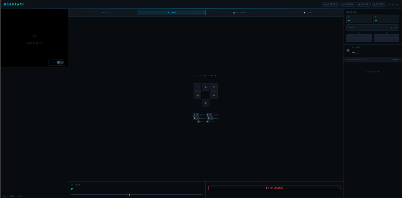 Interface web — mode D-PAD